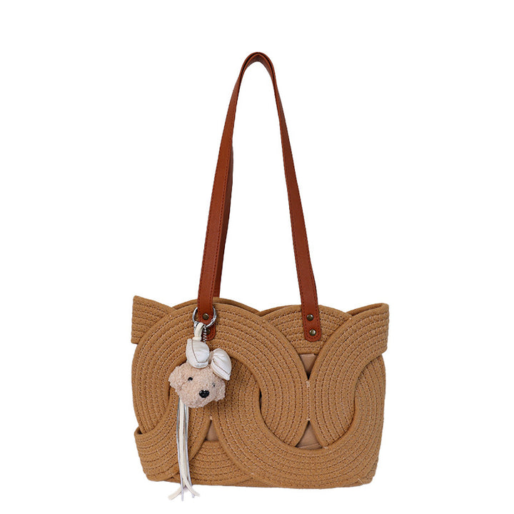 Designer shopping bag with decorative woven pattern Stornfield