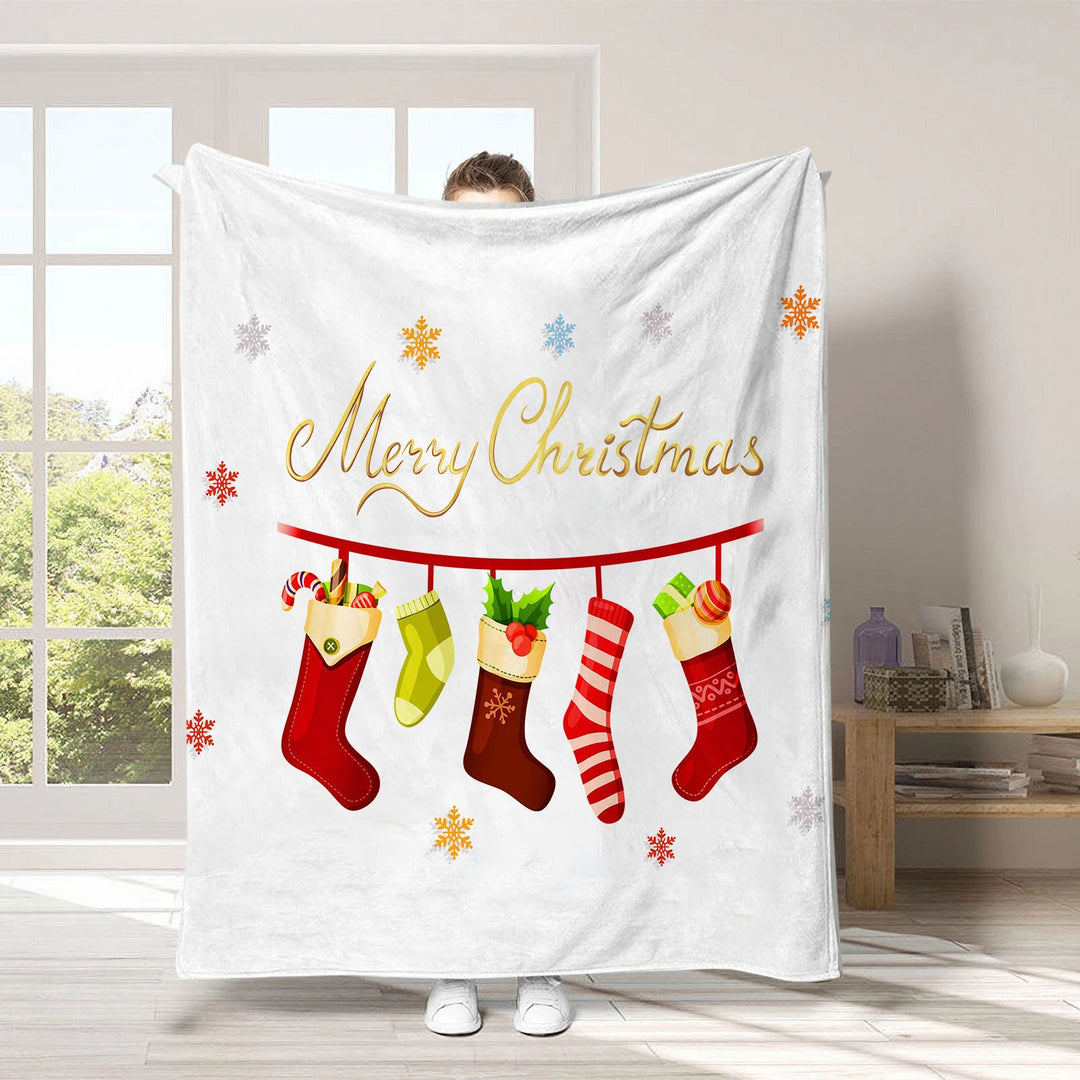 Holiday-Themed Fleece Throw Blanket