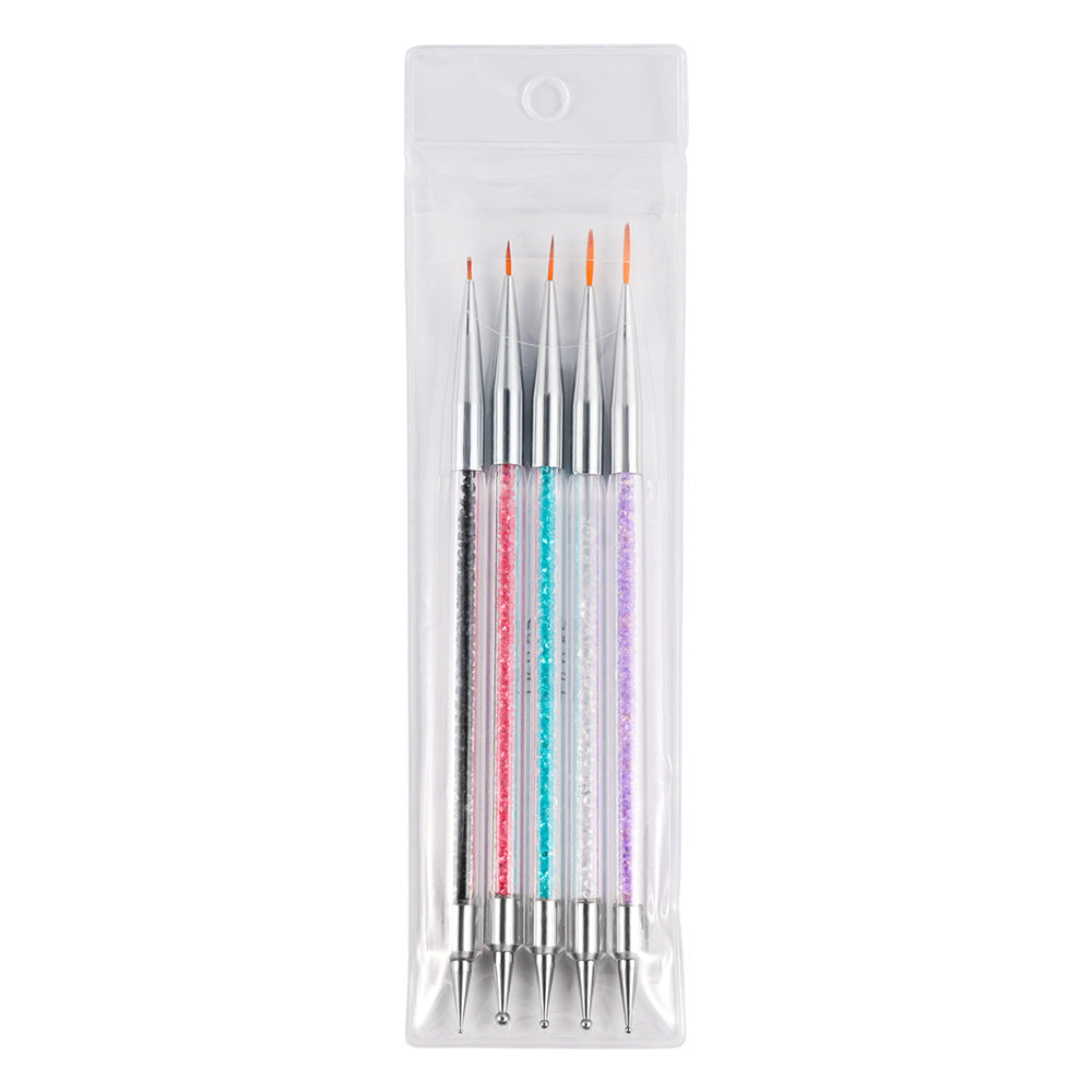 Crystal-Handled Nail Art Detailing Brush Set Stornfield