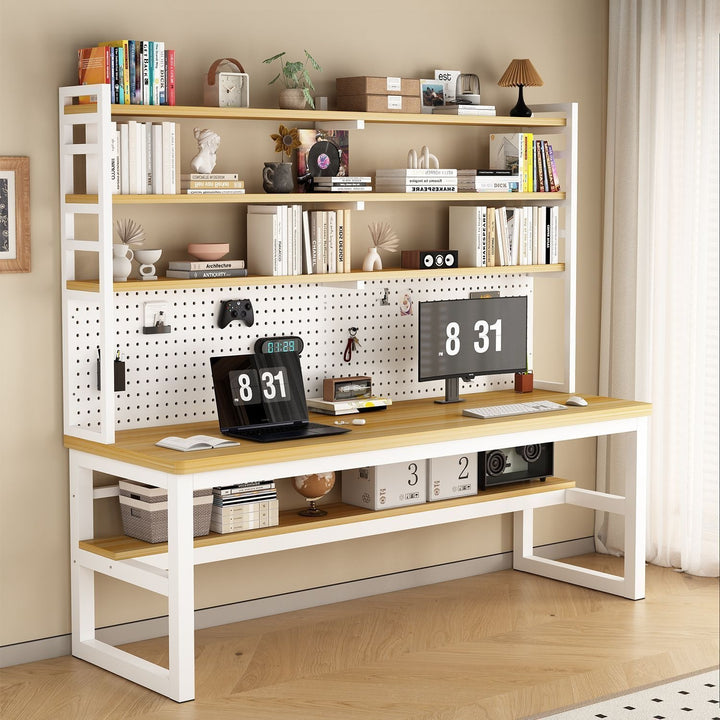 Multifunctional workspace with shelf Stornfield