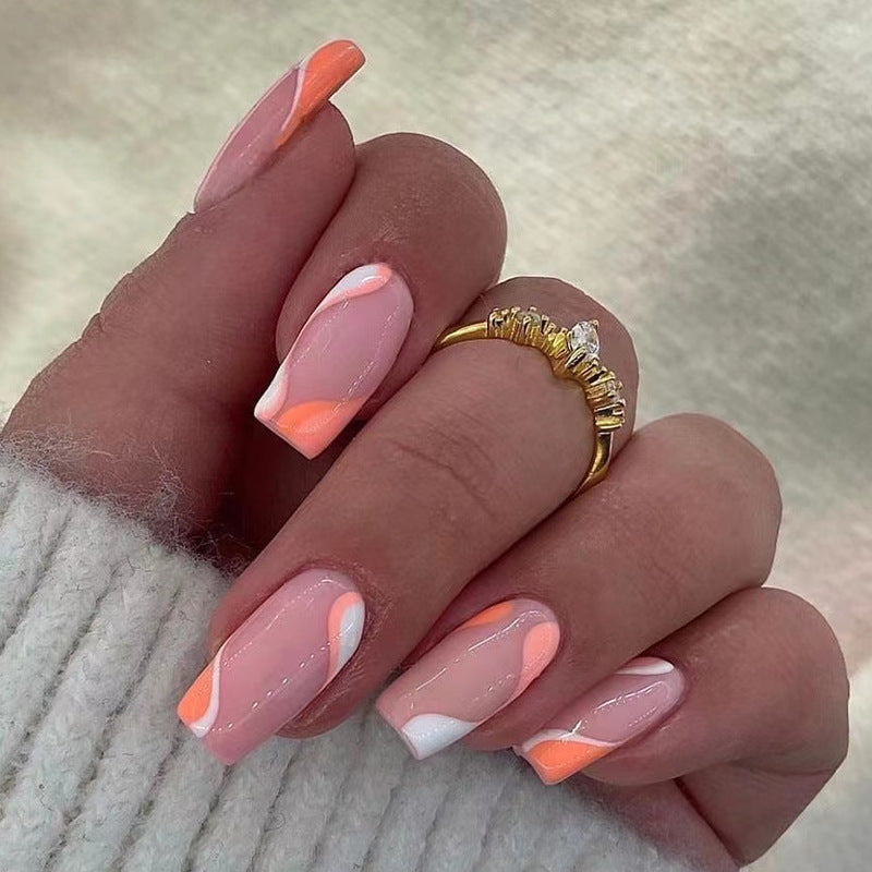 Elegant artificial nail extensions with modern gradient Stornfield