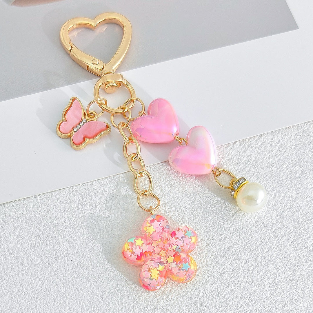 Playful keychain with hearts and flower motif Stornfield