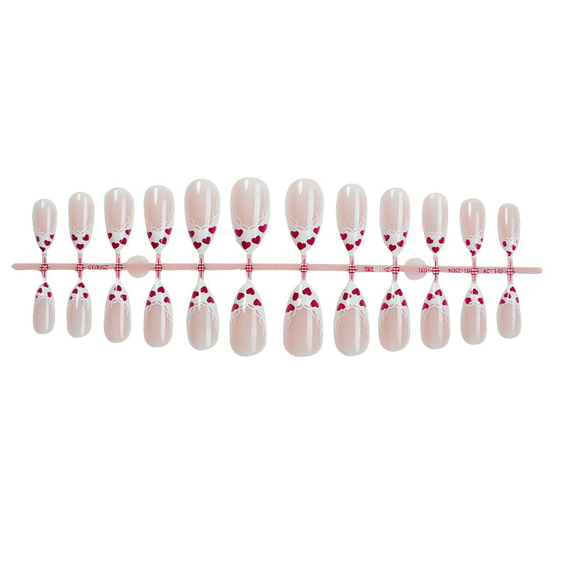 Decorative Press-On Nail Art Set with Floral and Bow Designs Stornfield