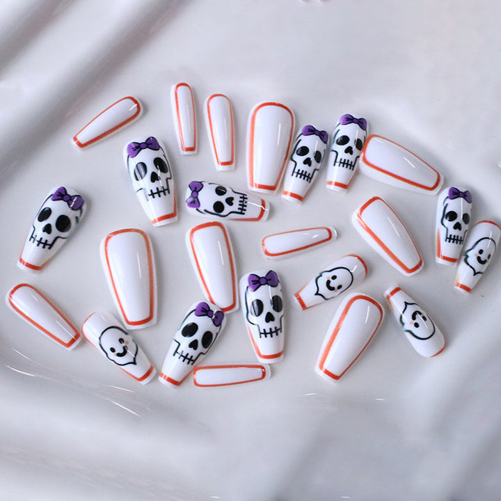 Artistic Halloween-Themed Nail Art Extensions Stornfield
