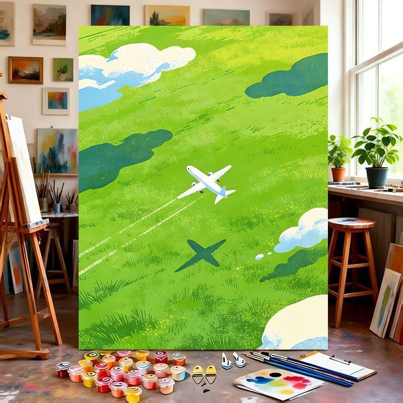 Airplane-Themed Canvas Art Print Stornfield