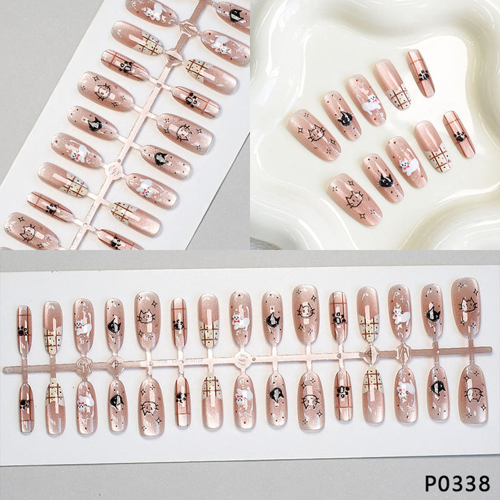 Playful Animal-Themed Press-On Nail Art Stornfield