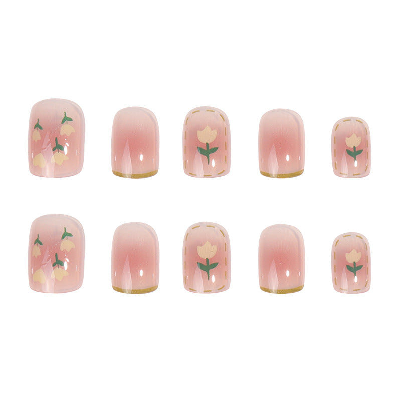 Artistic Floral Press-On Nails Stornfield