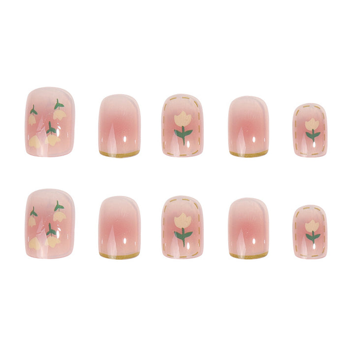 Artistic Floral Press-On Nails Stornfield