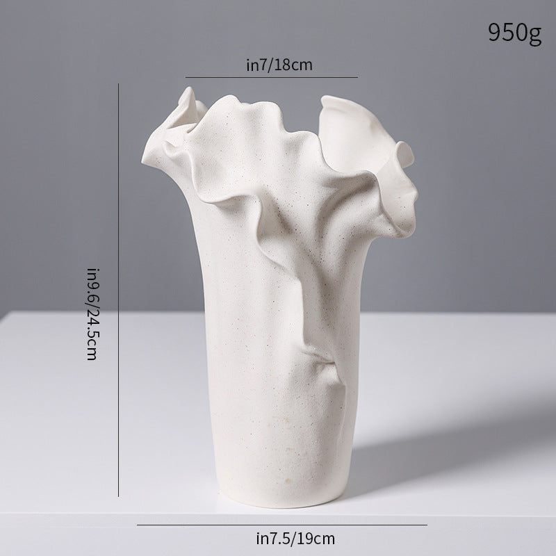 Decorative Sculptural Black Ceramic Vase Stornfeild