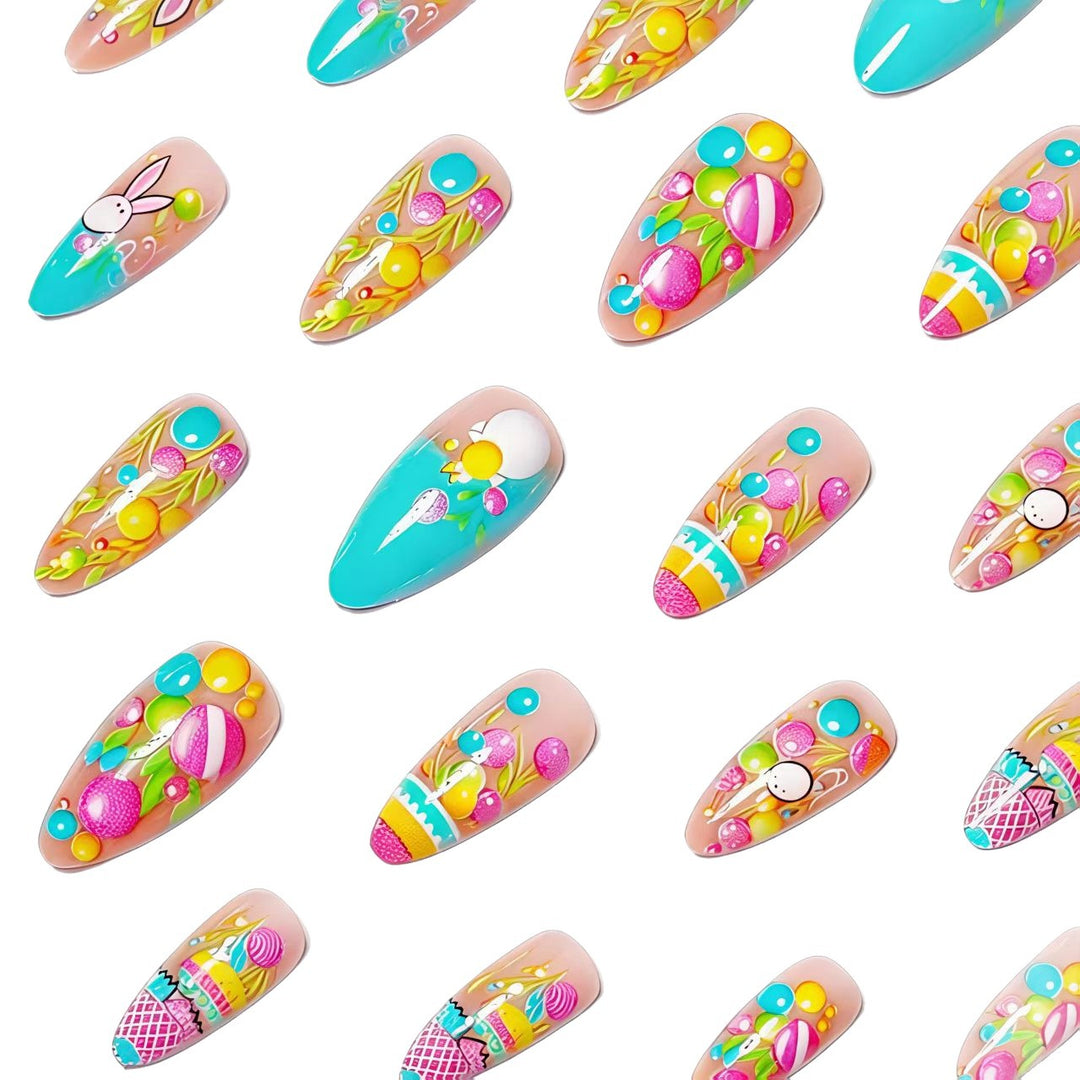 Artificial nails with cheerful Easter design Stornfield