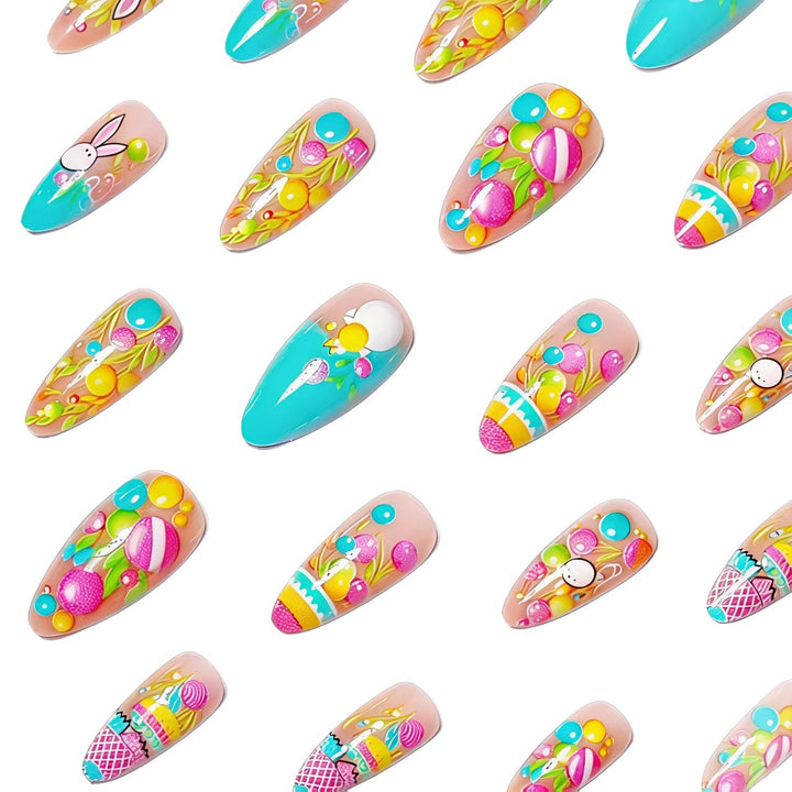 Artificial nails with cheerful Easter design Stornfield