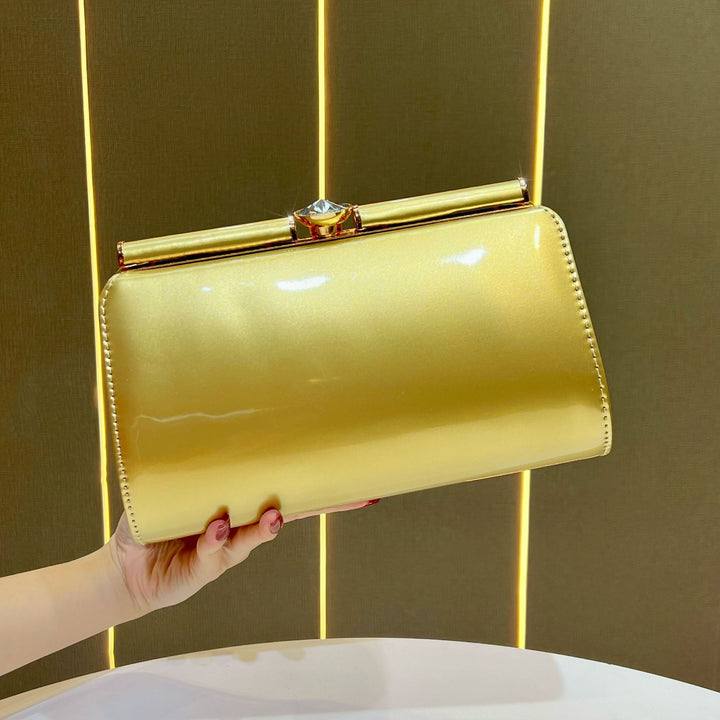 Elegant Patent Leather Evening Clutch