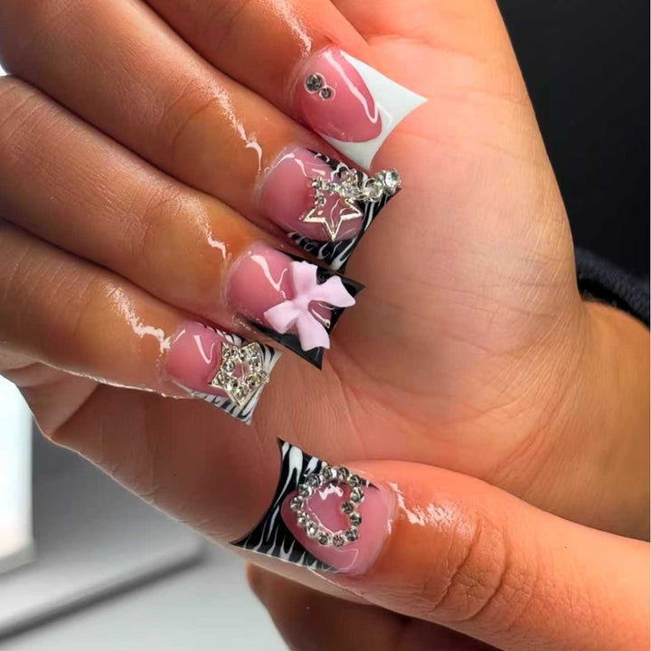 Artistic 3D Embellished Press-On Nail Extensions Stornfield