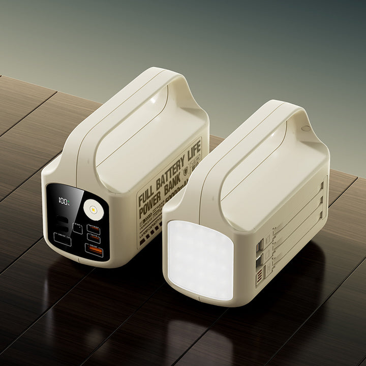 Portable power bank with integrated LED lighting and high capacity Stornfield