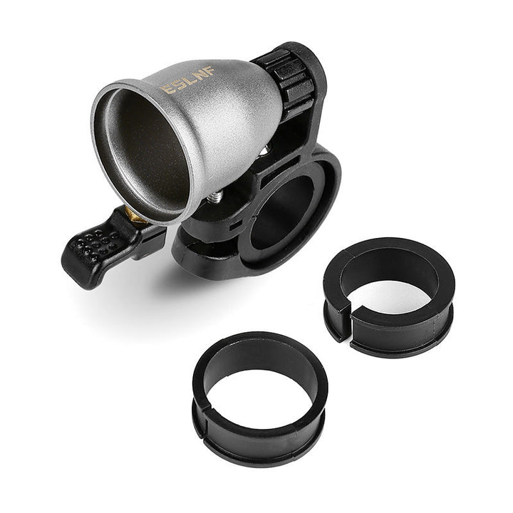 compact universal bicycle handlebar bell with adjustable clamp and silent lever Stornfield