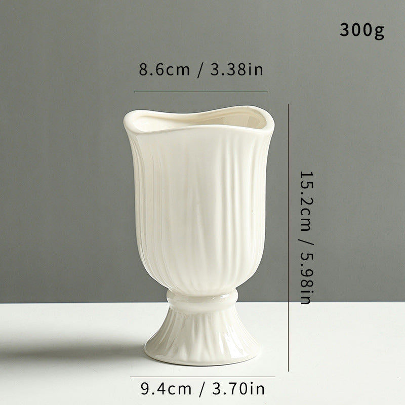 Elegant Woven Ceramic Flower Vase
