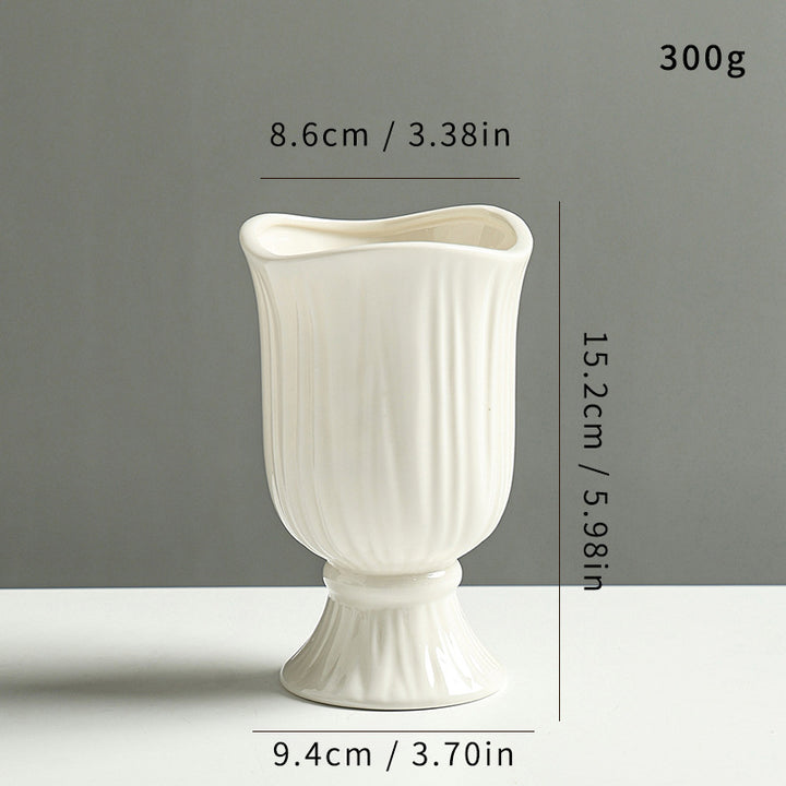 Elegant Textured Ceramic Flower Vase