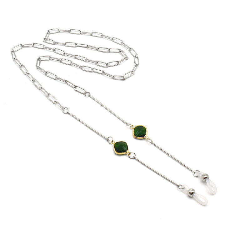 Fashionable glasses holder chain with colorful crystal pendants Stornfield