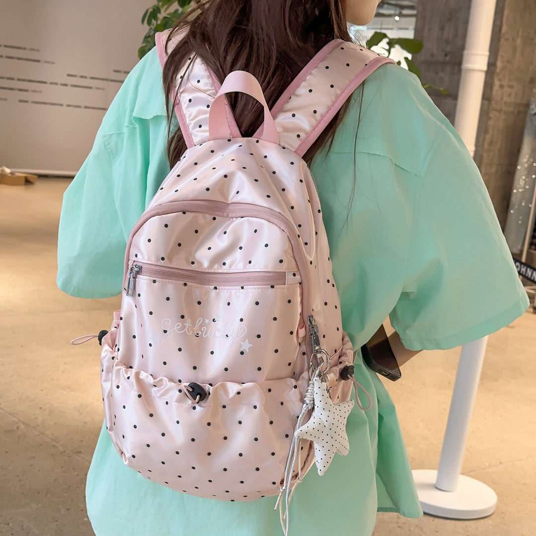 Lightweight Polka Dot Patterned Backpack Stornfield