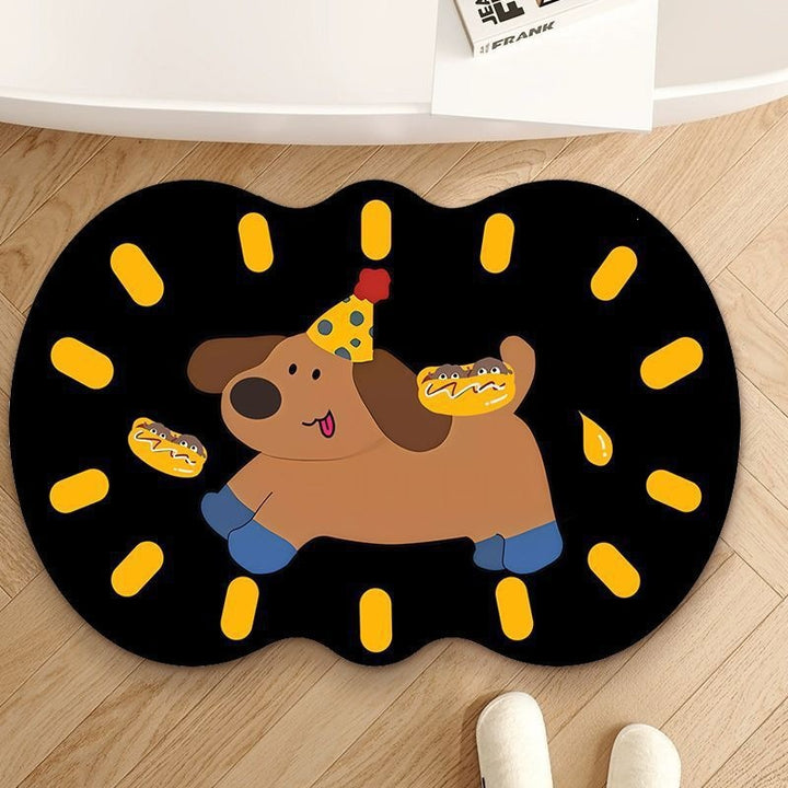Playful Elephant-Themed Bath Mat
