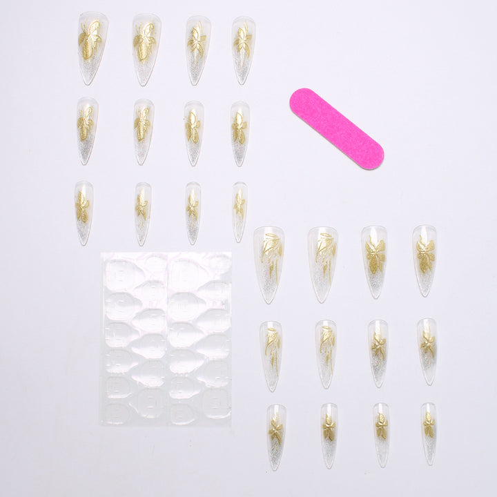 Floral-Inspired Press-On Nail Set Stornfield