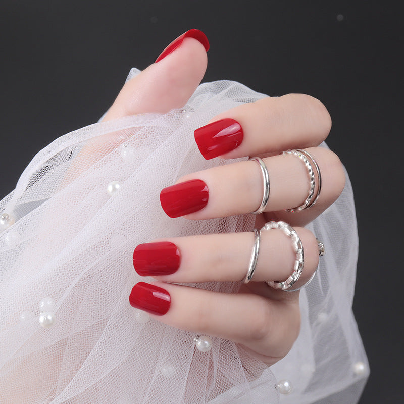 High-Gloss Square Press-On Nails Stornfield