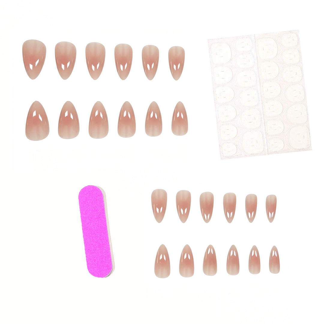 Elegant Glossy Almond-Shaped Nail Extensions Stornfield