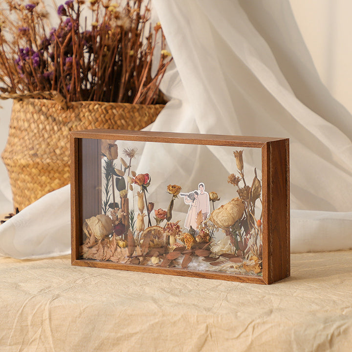 Floral Shadow Box Art Display for Home