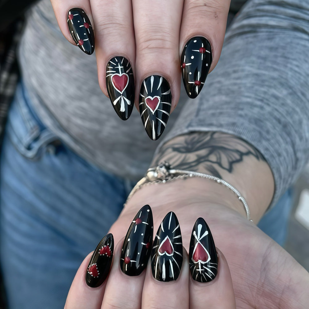 Artistic Heart Motif Art Nails Stornfield