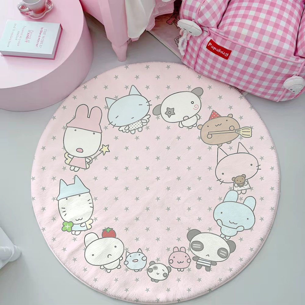 Cute Cartoon Character Printed Area Rug