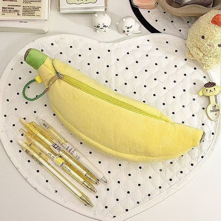 Cute Plush Banana Pencil Case
