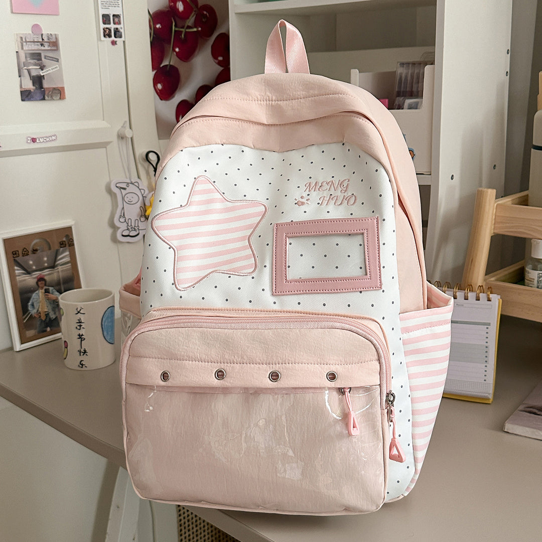 Trendy Star-Embellished Backpack Stornfield