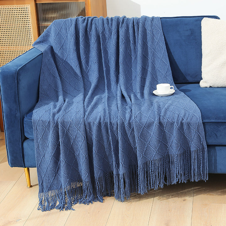 Women High-quality and stylish fleece blanket with modern textured pattern Stornfield