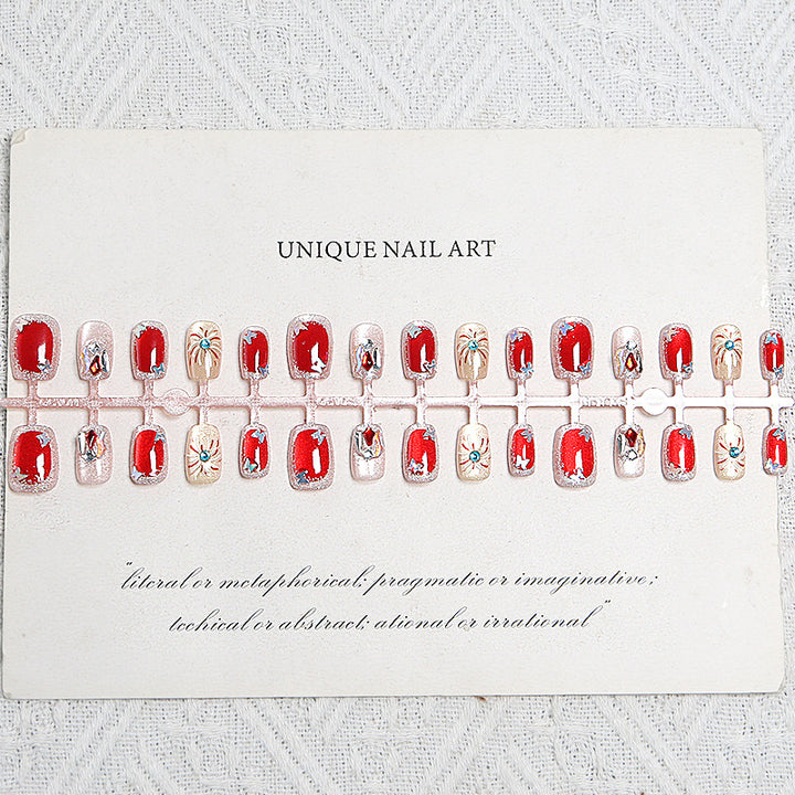 Nail set with sparkly glitter and creative design accents Stornfield