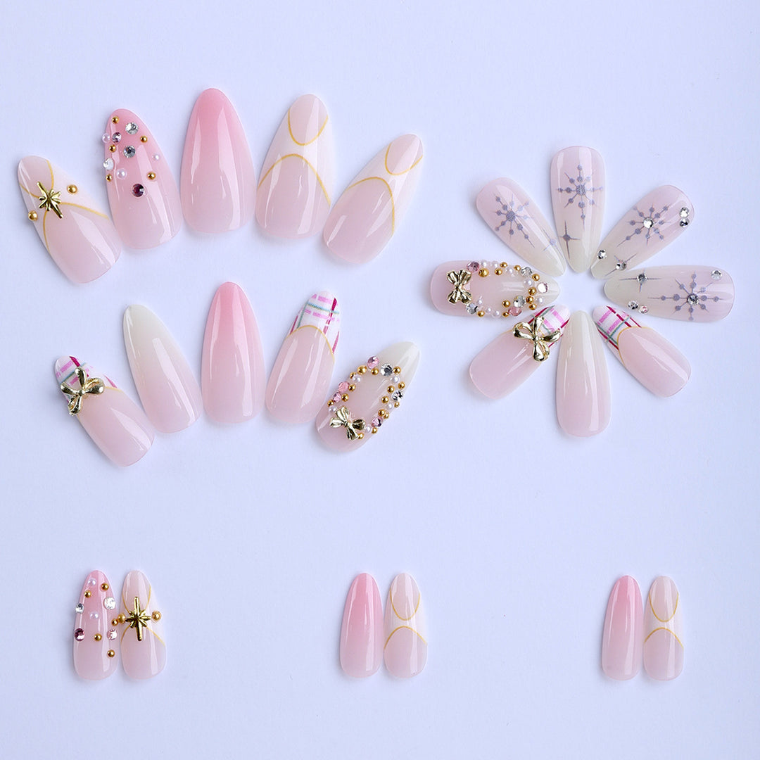 Artificial nails with luxurious 3D applications and elegant decorations Stornfield