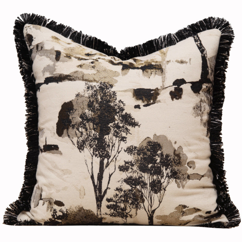 Artistic Landscape Print Decorative Cushion Cover