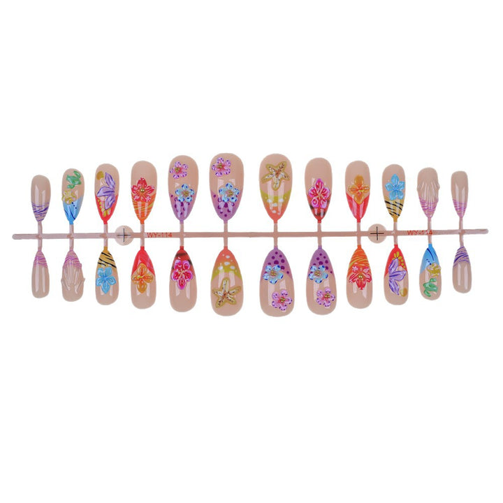 Creative Floral Embellished Press-On Nail Collection Stornfield