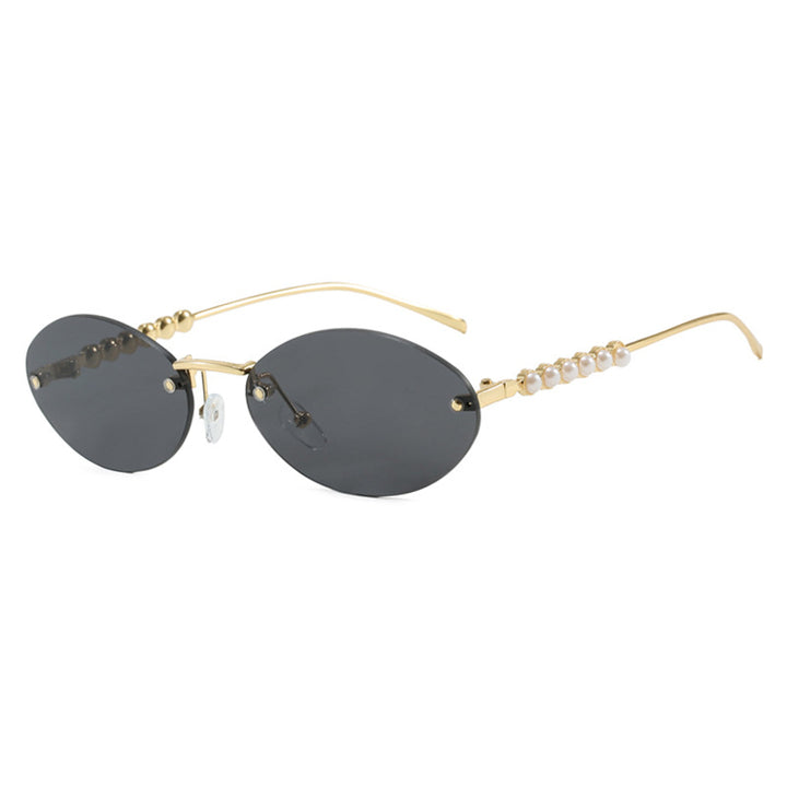 Women's stylish oval sunglasses with elegant embellishments Stornfield