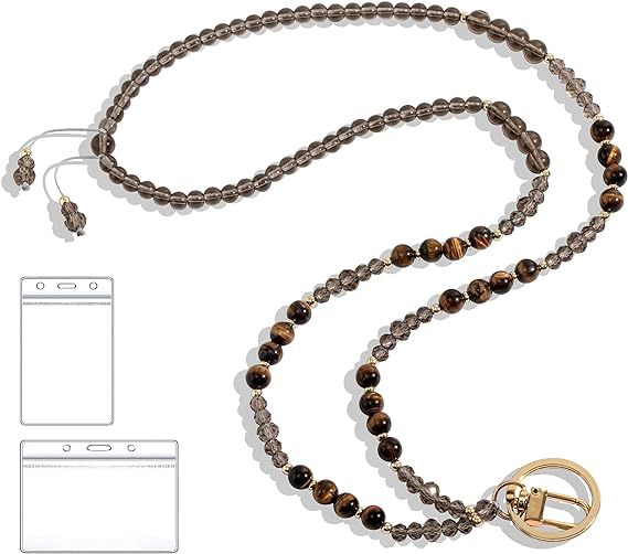 Beaded Lanyard with Retractable ID Holder Stornfield