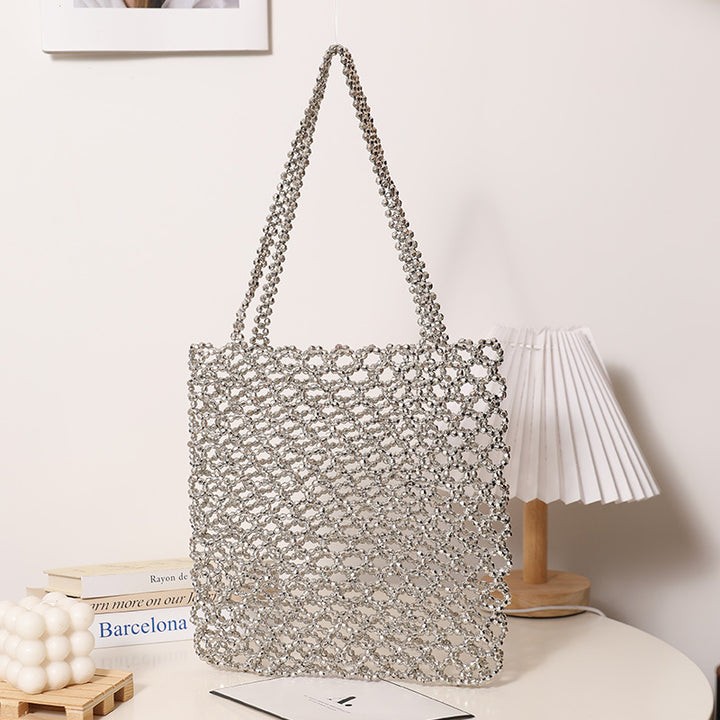 Sparkling Net Handbag Made of Braided Material Stornfield