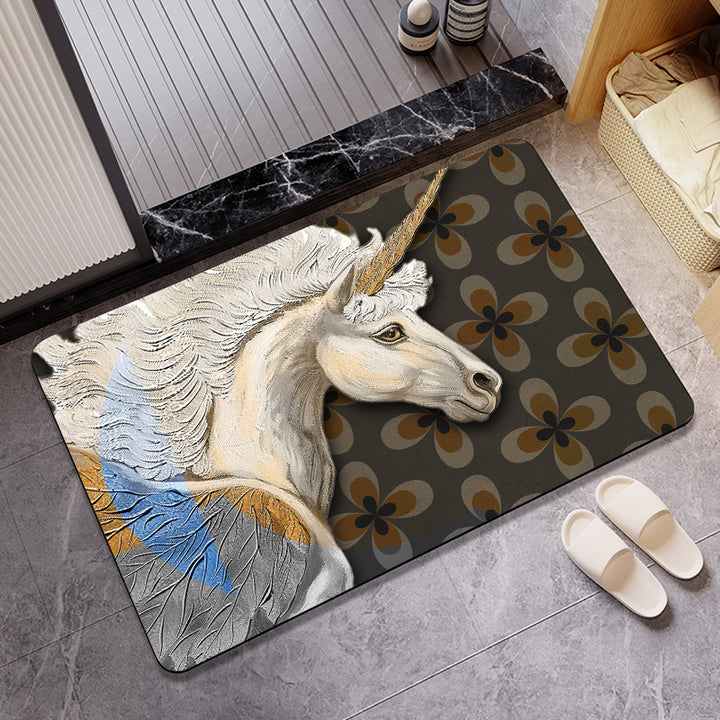 Artistic Horse-Themed Bath Mat Stornfield 1788245763