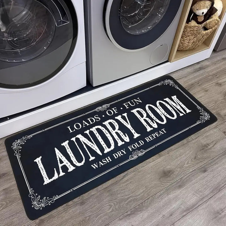 Vintage-Inspired Laundry Room Area Mat Stornfield