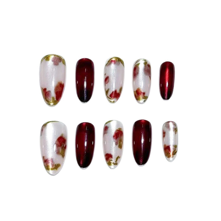 Premium Decorative Floral Press-On Nail Art Stornfield
