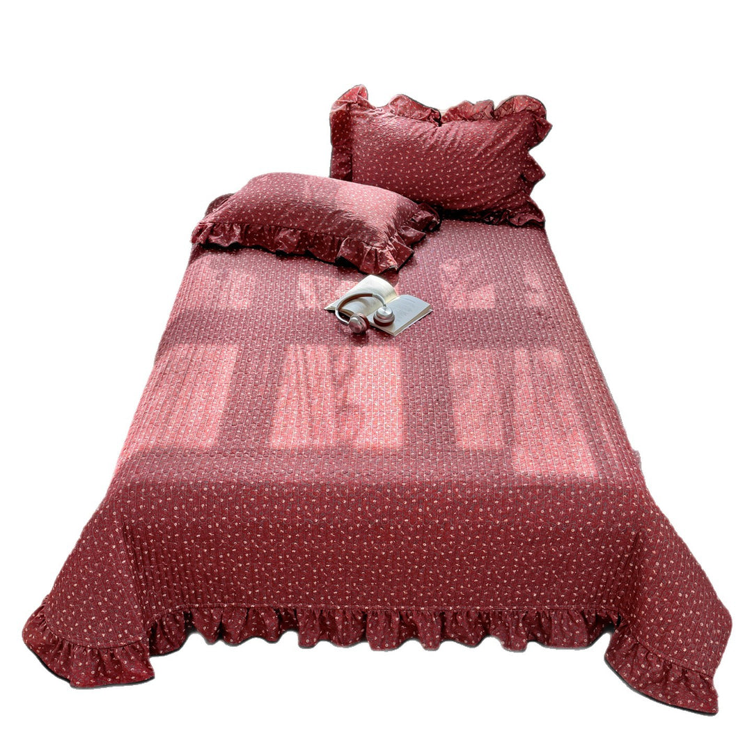 Floral Frill Edged Comforter Set