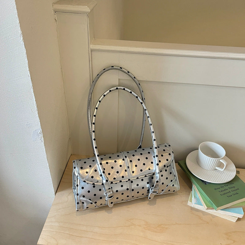 Polka Dot Handheld Satchel Bag