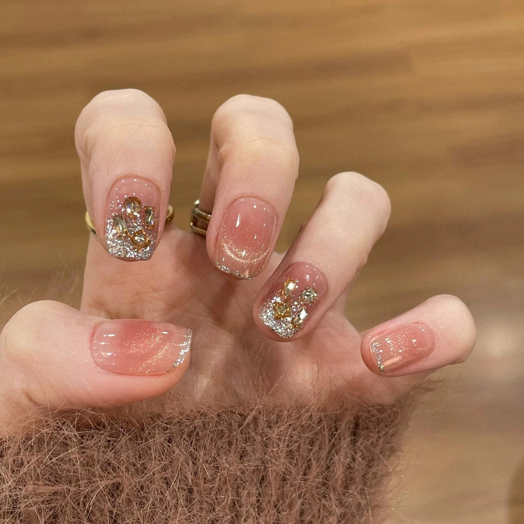 Glamorous Rhinestone Press-On Nails Stornfield