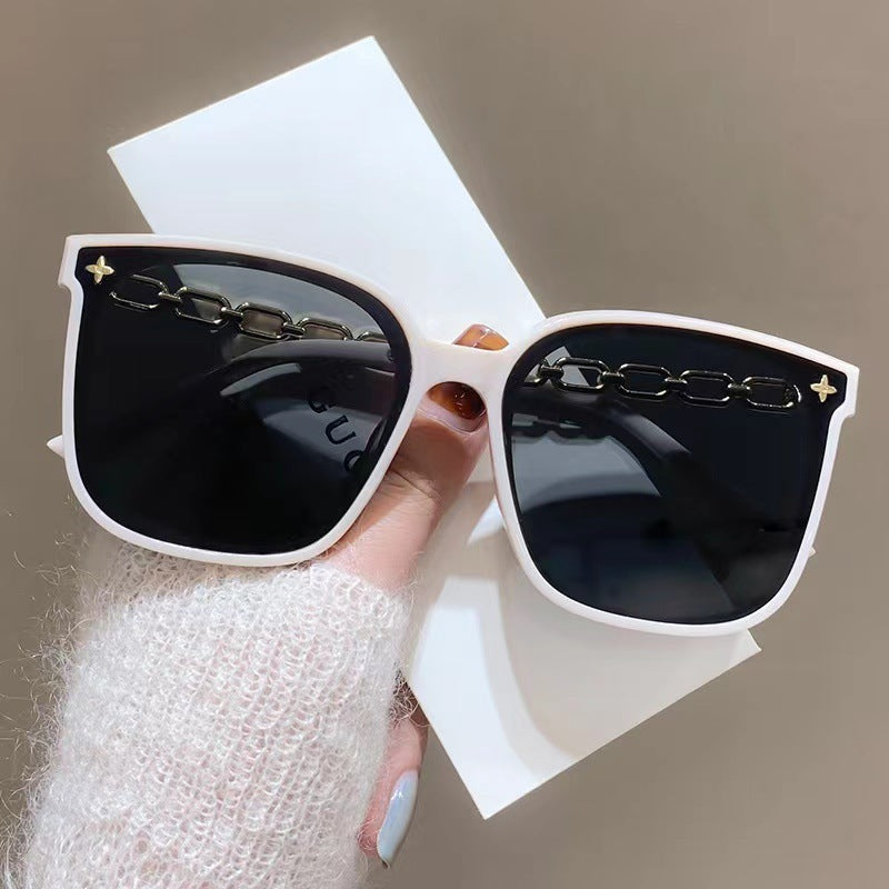 Women's extra-large sunglasses with fashionable chain frame Stornfield