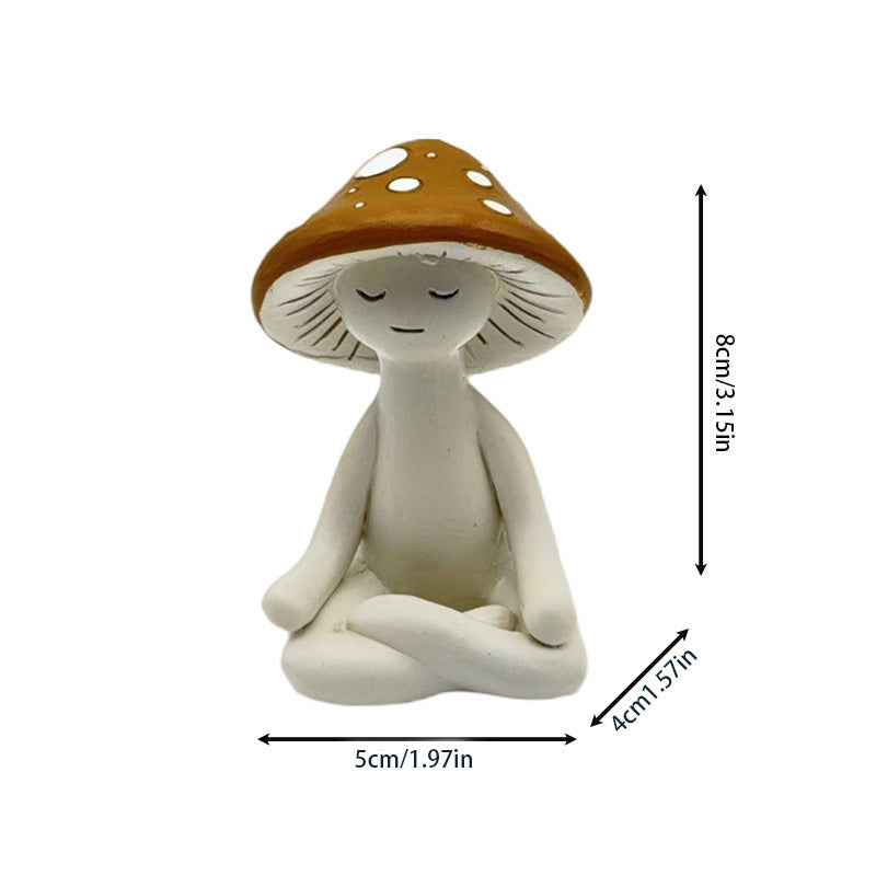 Decorative figure of a meditating mushroom Stornfield