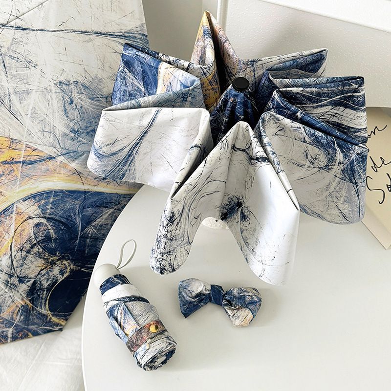 Ladies Folding Umbrella with Artistic Design and Automatic Opening Mechanism Stornfield