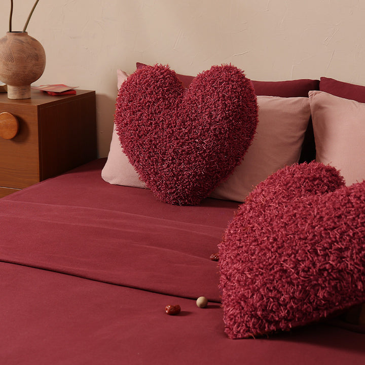 Heart-shaped plush cuddle pillow Stornfield